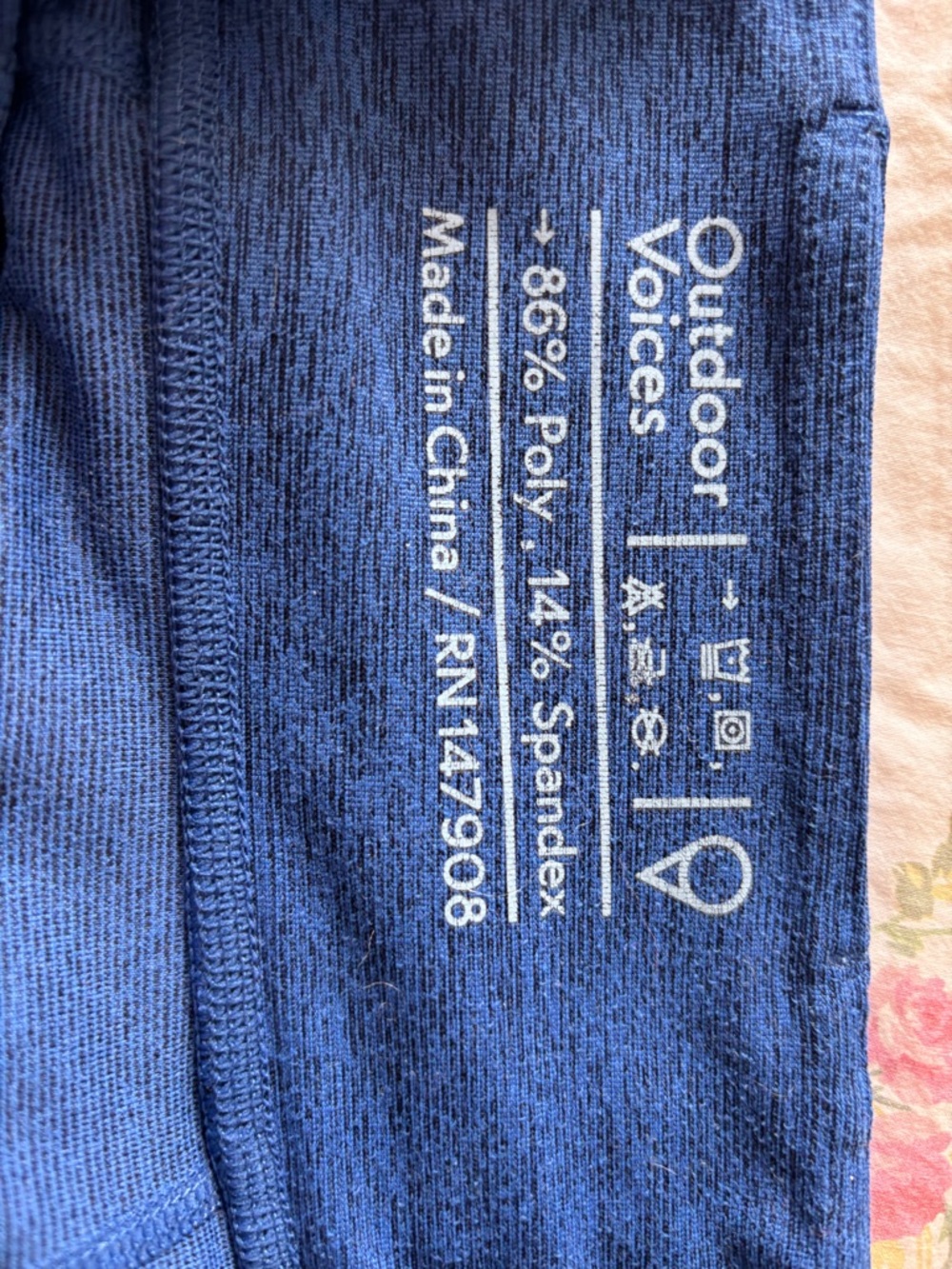 Outdoor Voices Blue High-Waist Active Leggings - Picture 5 of 5